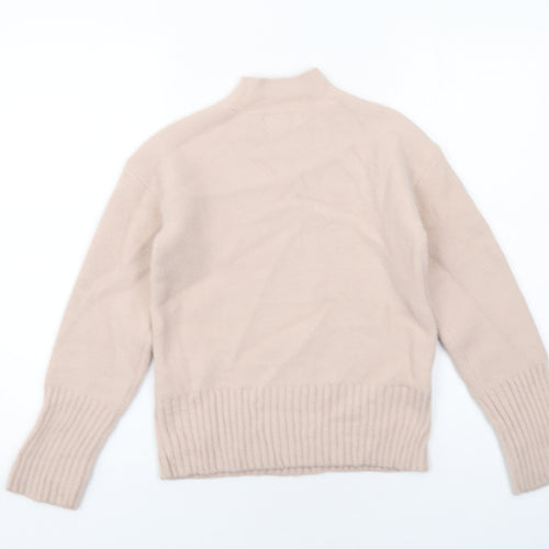 Marks and Spencer Womens Pink High Neck Acrylic Pullover Jumper Size XS
