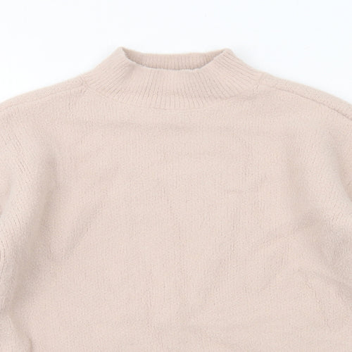 Marks and Spencer Womens Pink High Neck Acrylic Pullover Jumper Size XS