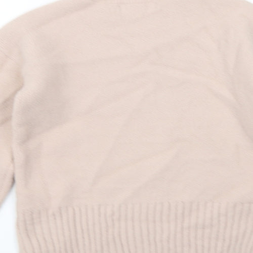 Marks and Spencer Womens Pink High Neck Acrylic Pullover Jumper Size XS