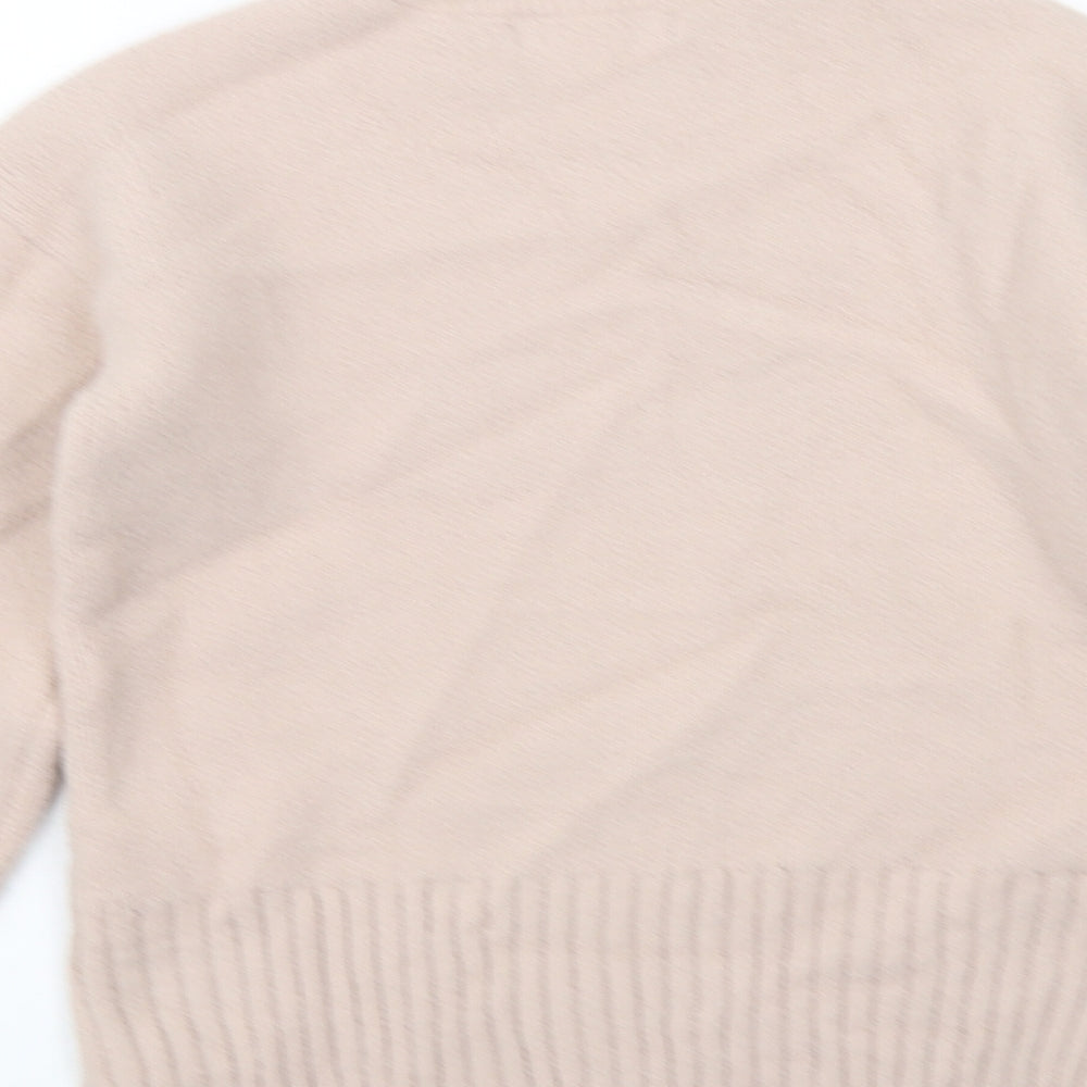 Marks and Spencer Womens Pink High Neck Acrylic Pullover Jumper Size XS