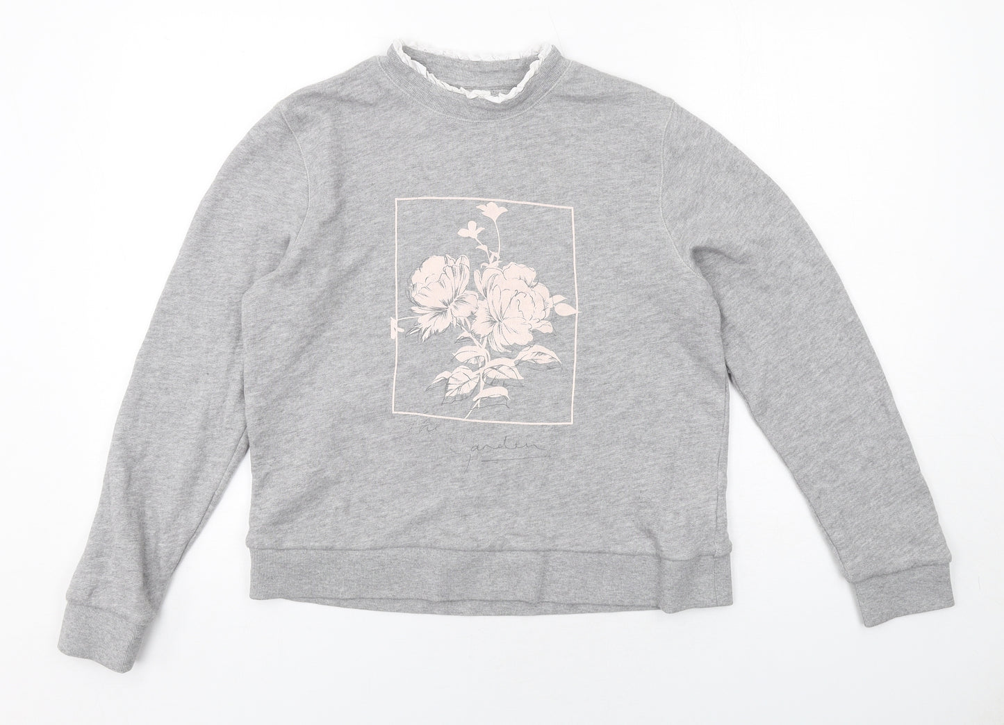 NEXT Womens Grey Cotton Pullover Sweatshirt Size S Pullover - Rose