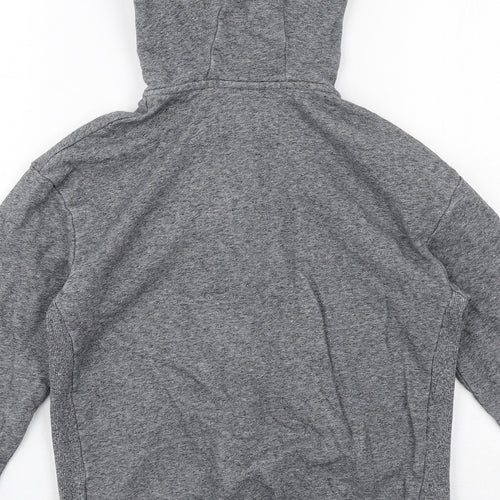 Marks and Spencer Boys Grey Cotton Full Zip Hoodie Size 9-10 Years Zip
