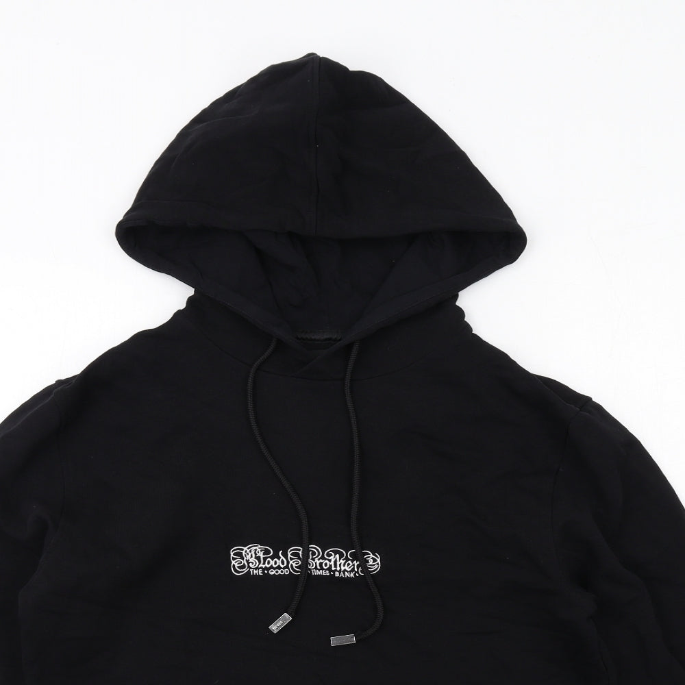 Blood Brother Mens Black Cotton Pullover Hoodie Size M