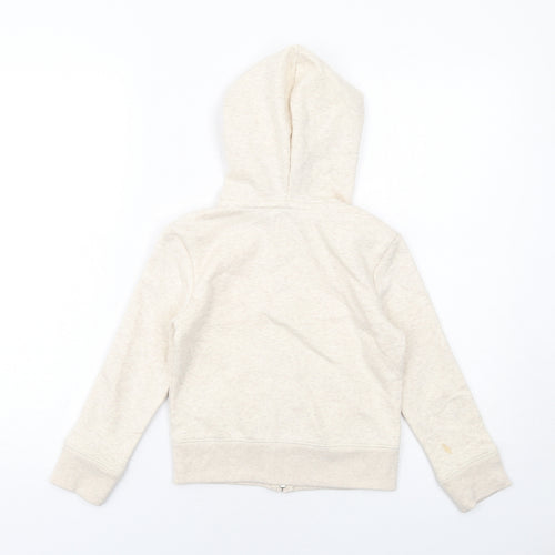 Gap Girls Ivory Paisley Cotton Full Zip Hoodie Size 6-7 Years Zip