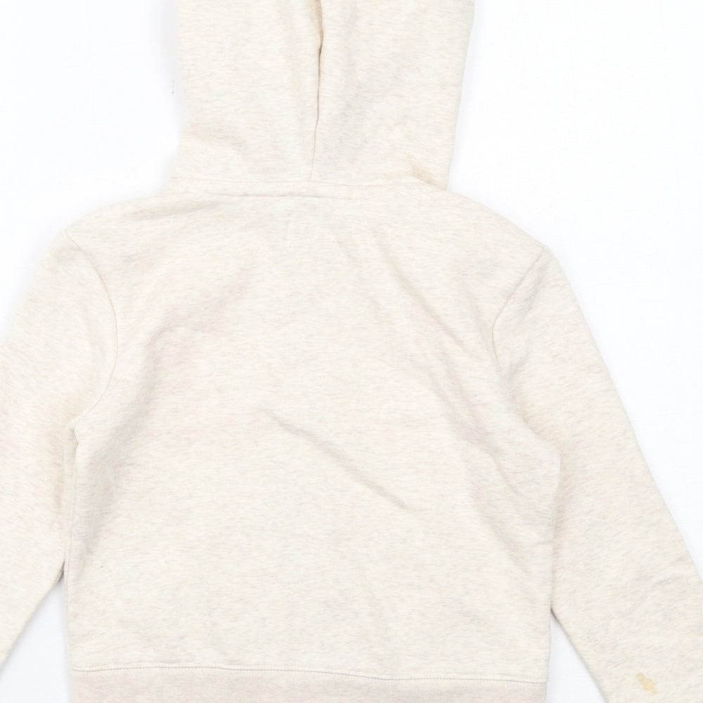 Gap Girls Ivory Paisley Cotton Full Zip Hoodie Size 6-7 Years Zip