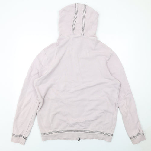 True Religion Mens Pink Cotton Full Zip Hoodie Size L