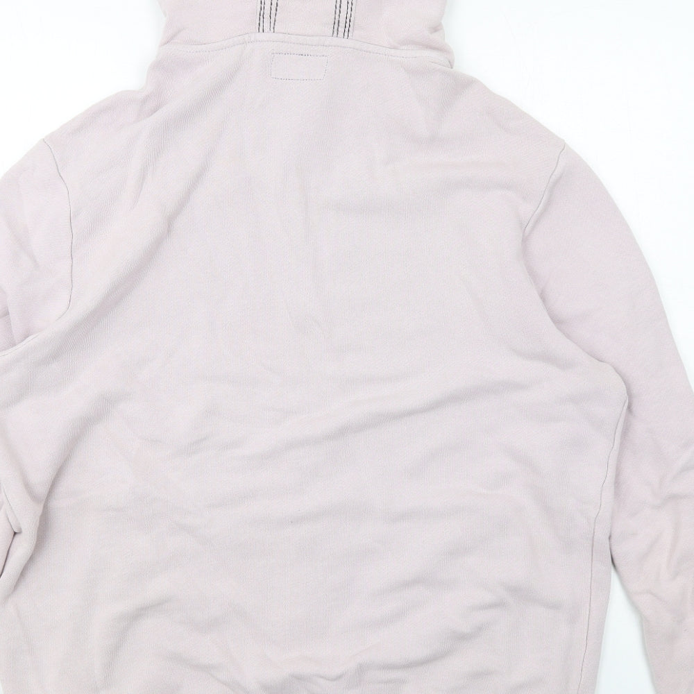 True Religion Mens Pink Cotton Full Zip Hoodie Size L