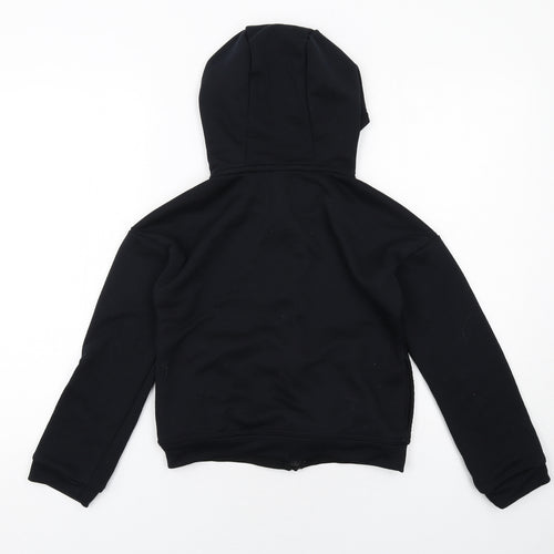 Nike Girls Black Polyester Pullover Hoodie Size 10-11 Years Zip