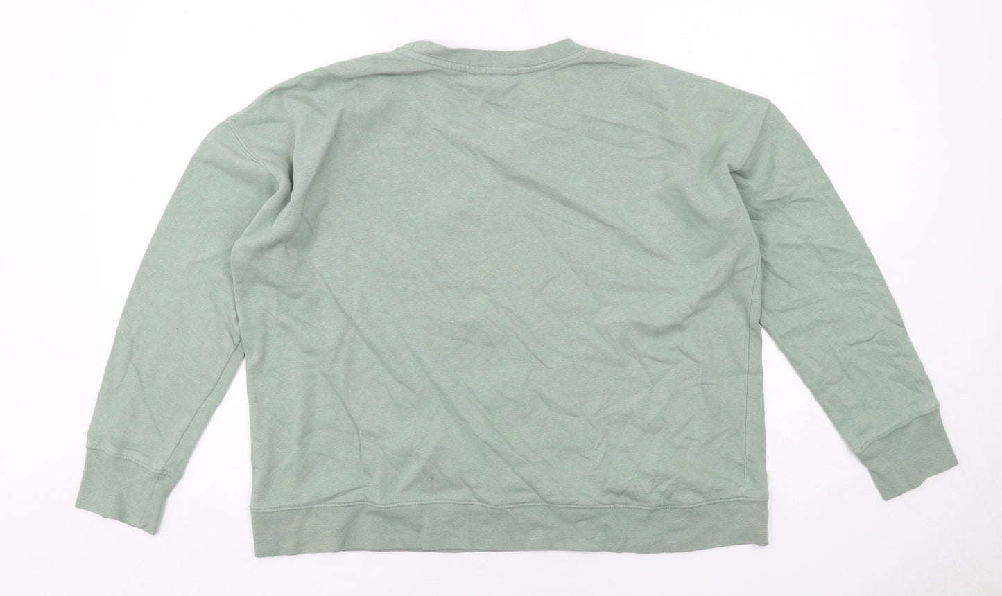 John Lewis Womens Green Cotton Pullover Sweatshirt Size L Pullover - Love