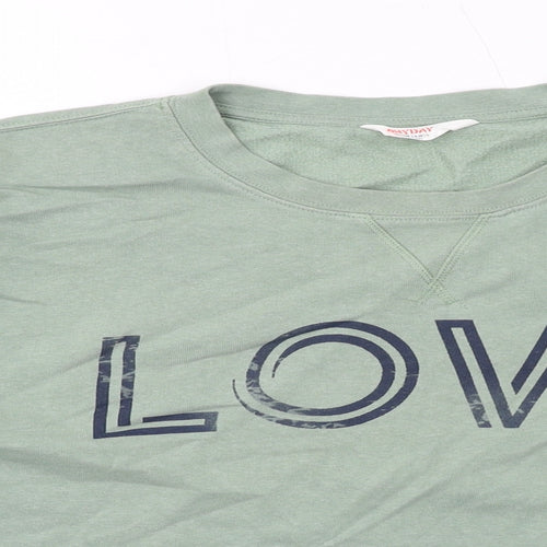 John Lewis Womens Green Cotton Pullover Sweatshirt Size L Pullover - Love