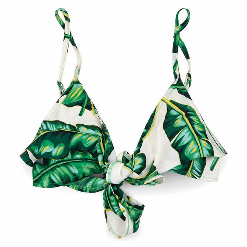 prettylitt Womens Green Geometric Polyester Cropped Tank Size 10 V-Neck - Bralette