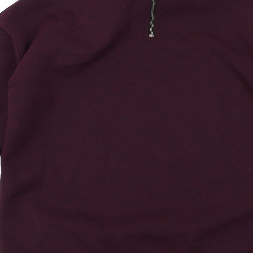 NEXT Womens Purple Polyester Pullover Sweatshirt Size 8 Zip