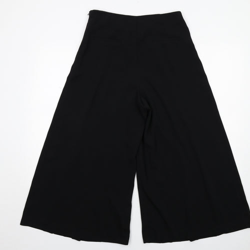 Warehouse Womens Black Polyester Trousers Size 10 Regular Zip