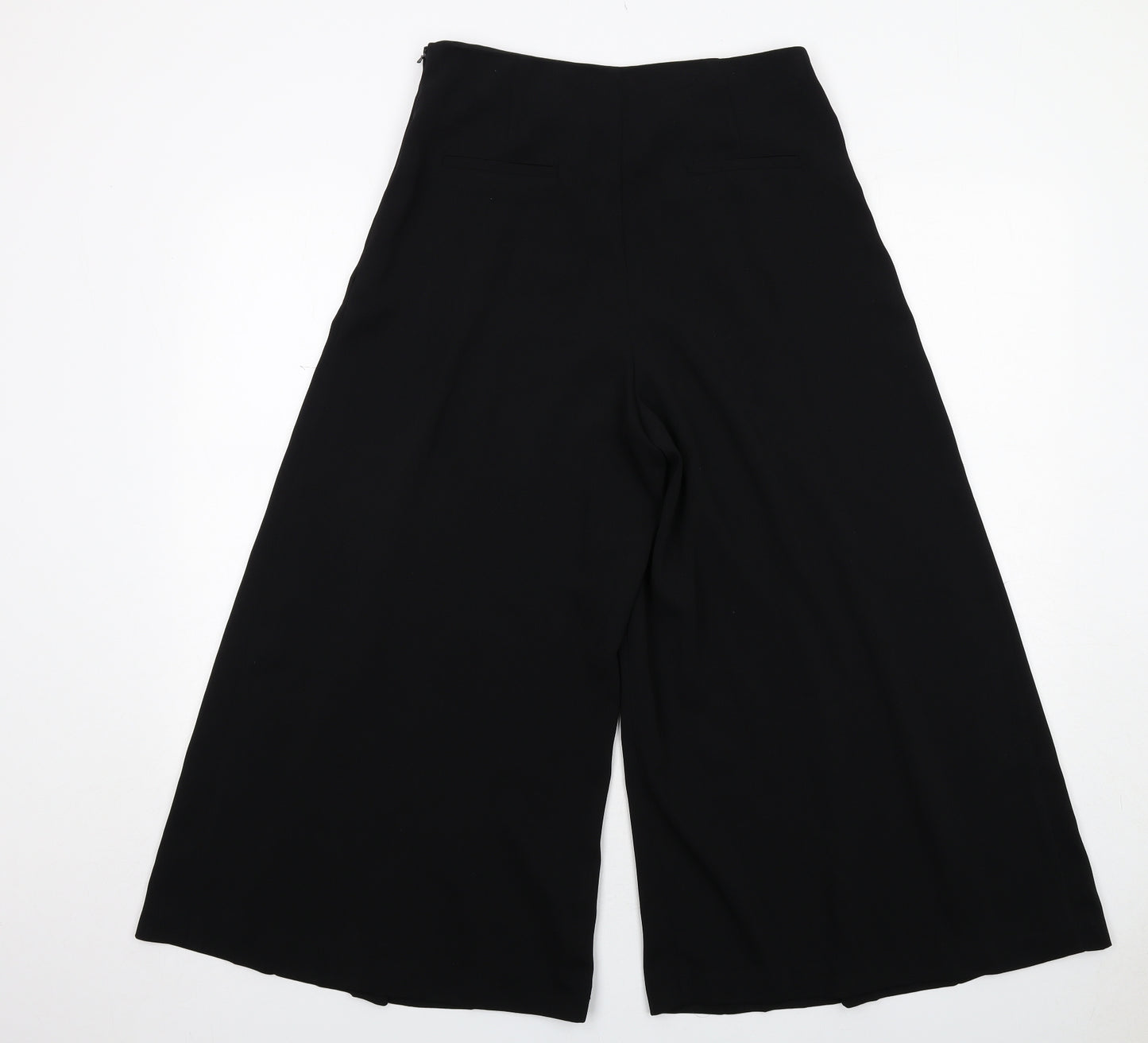 Warehouse Womens Black Polyester Trousers Size 10 Regular Zip