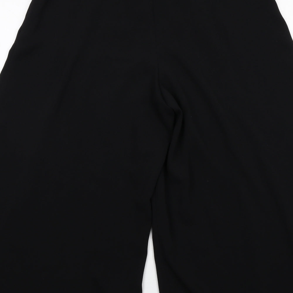 Warehouse Womens Black Polyester Trousers Size 10 Regular Zip