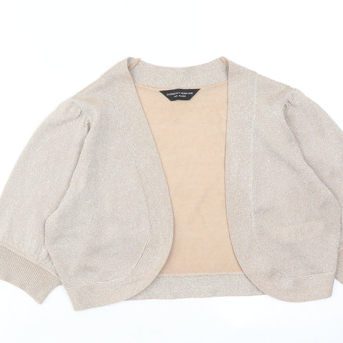 Dorothy Perkins Womens Brown V-Neck Viscose Cardigan Jumper Size 14 - Cropped