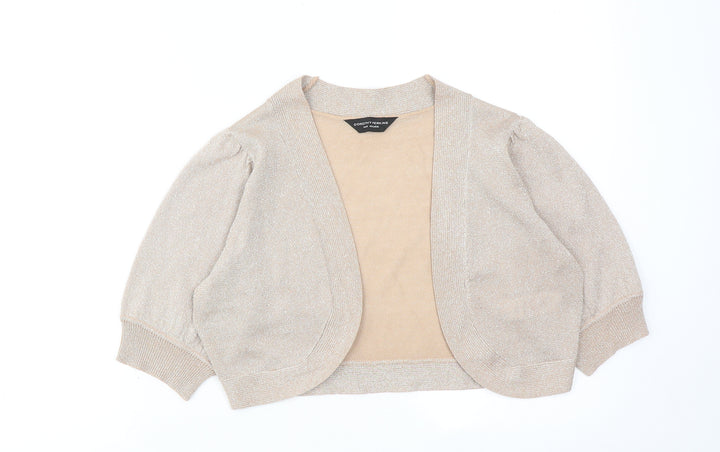 Dorothy Perkins Womens Brown V-Neck Viscose Cardigan Jumper Size 14 - Cropped