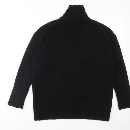 COS Womens Black High Neck Cashmere Pullover Jumper Size S