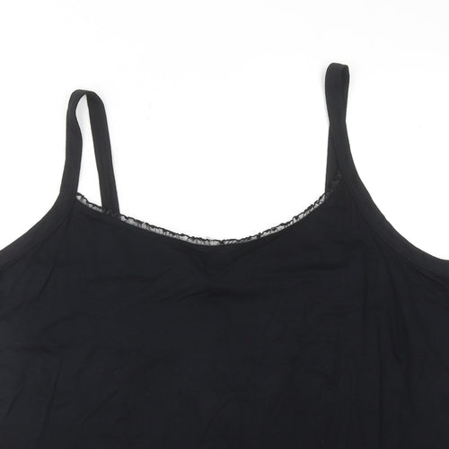 Ann Harvey Womens Black Viscose Basic Tank Size 22 Round Neck