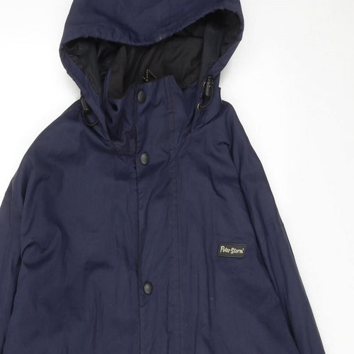 Peter Storm Mens Blue Rain Coat Coat Size S Zip