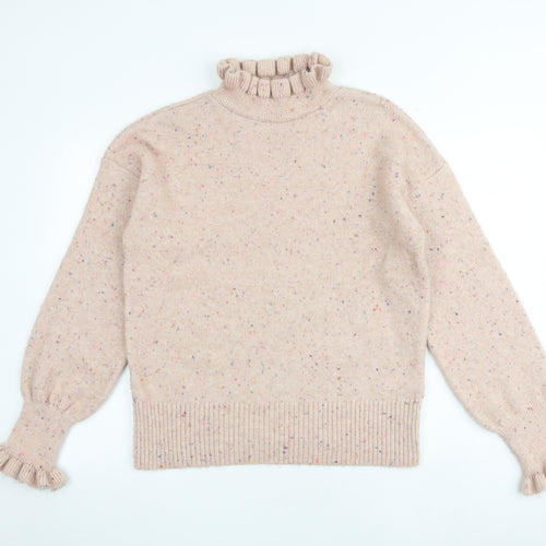NEXT Womens Pink High Neck Acrylic Pullover Jumper Size S