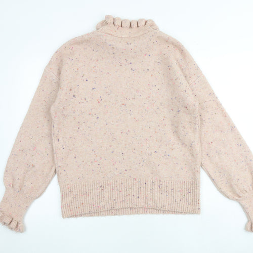NEXT Womens Pink High Neck Acrylic Pullover Jumper Size S
