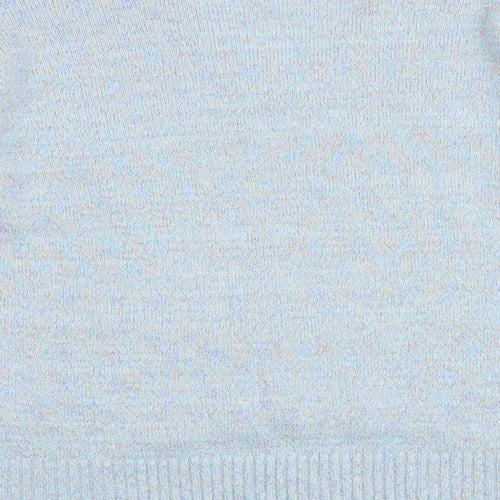VERO MODA Womens Blue V-Neck Acrylic Pullover Jumper Size XS
