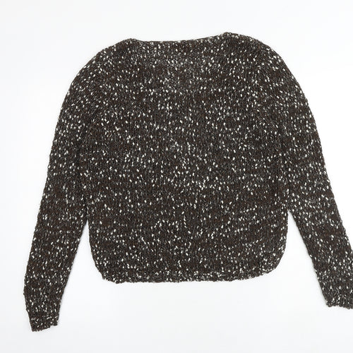 EWM Womens Brown Scoop Neck Acrylic Pullover Jumper Size 14 - Size 14-16