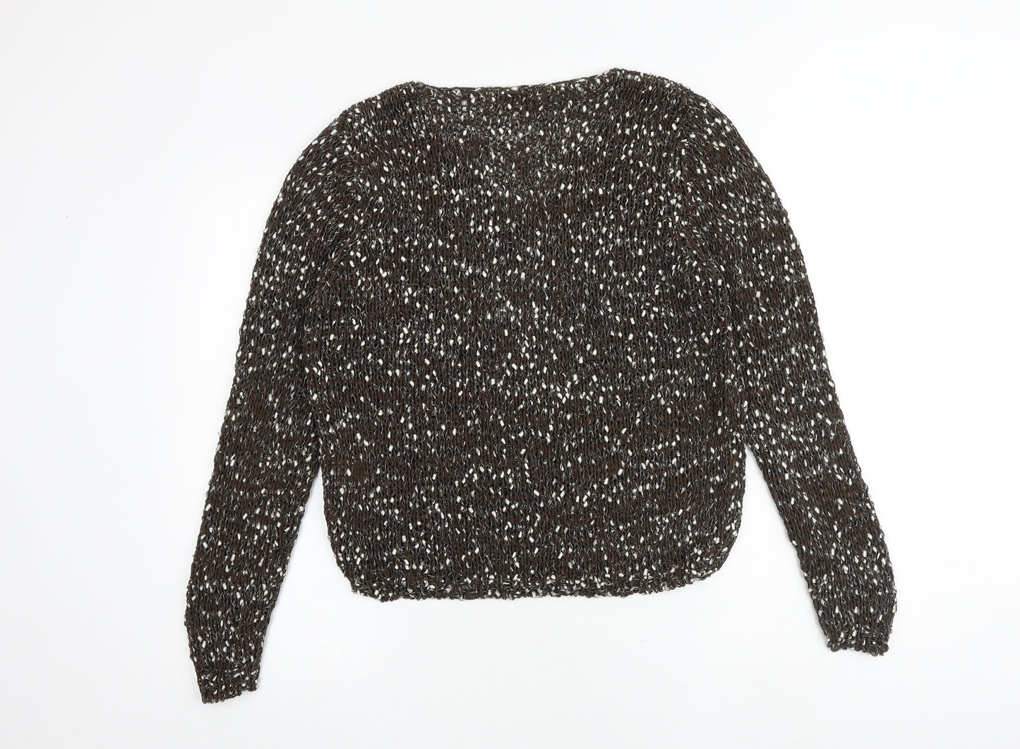 EWM Womens Brown Scoop Neck Acrylic Pullover Jumper Size 14 - Size 14-16