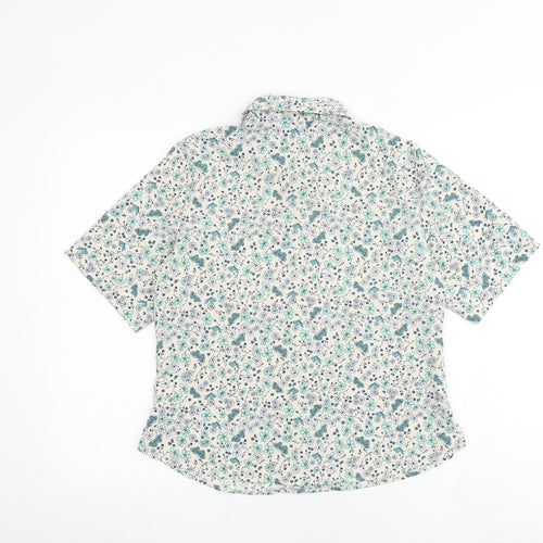 EWM Womens Multicoloured Floral Polyester Basic Button-Up Size 10 Collared