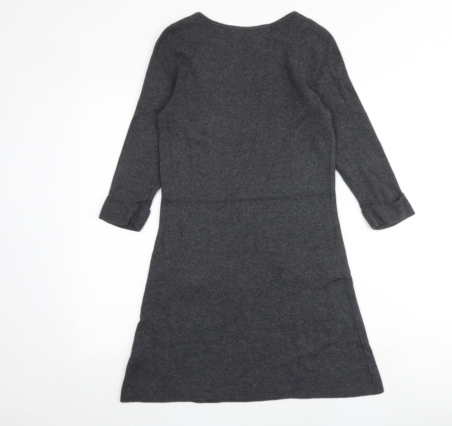 Marks and Spencer Womens Grey Polyamide A-Line Size 8 Round Neck Pullover