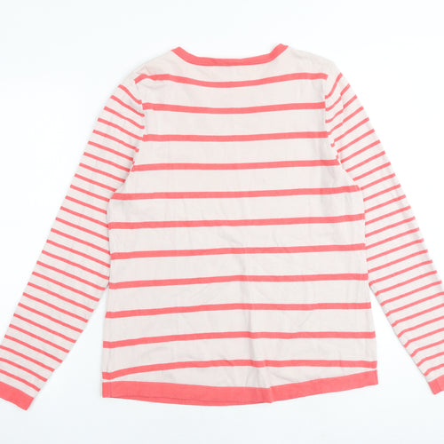 Gallery Womens Multicoloured Round Neck Striped Viscose Pullover Jumper Size M