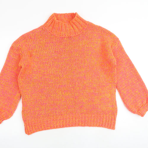 NEXT Womens Multicoloured High Neck Acrylic Pullover Jumper Size S