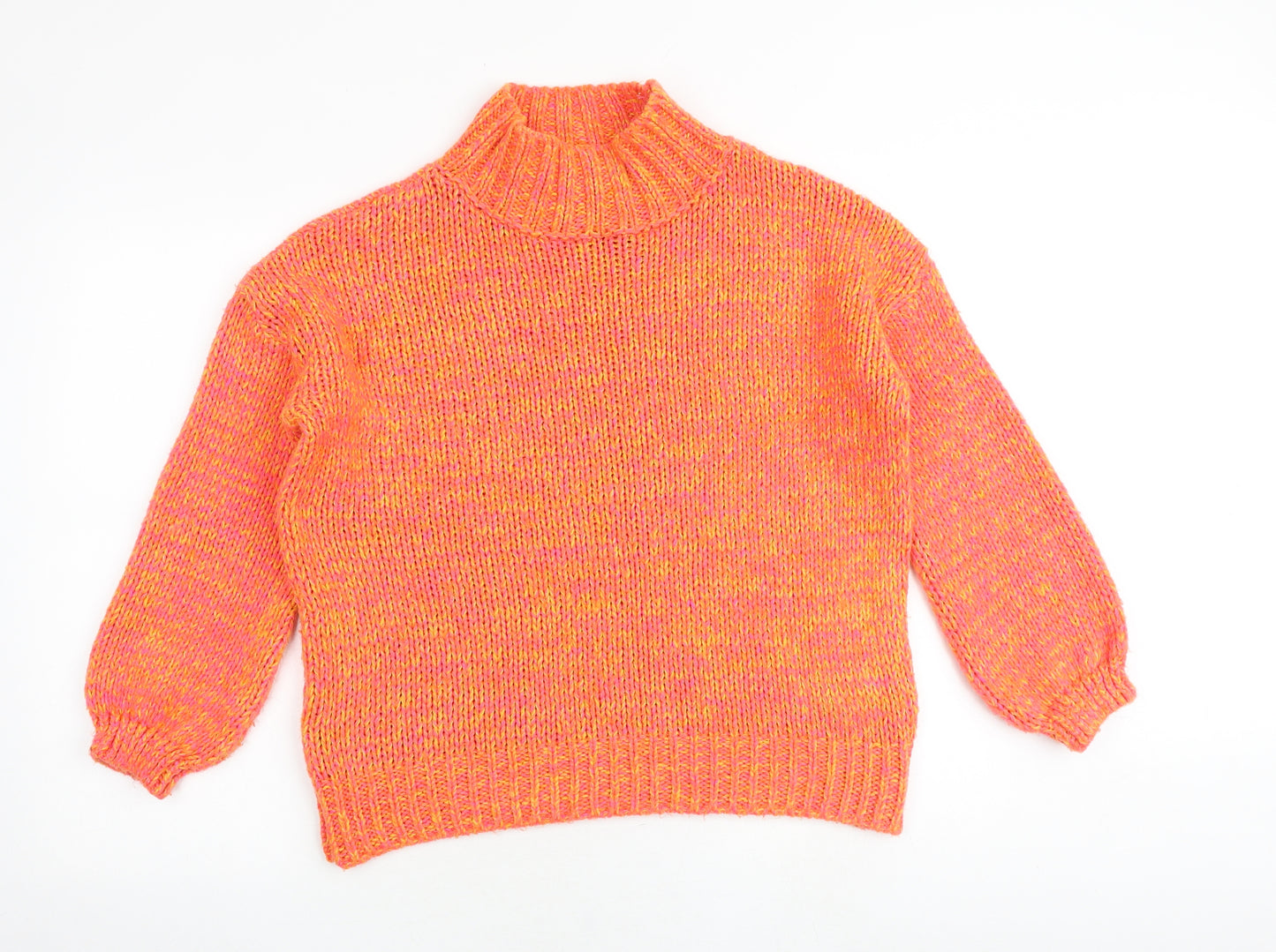 NEXT Womens Multicoloured High Neck Acrylic Pullover Jumper Size S