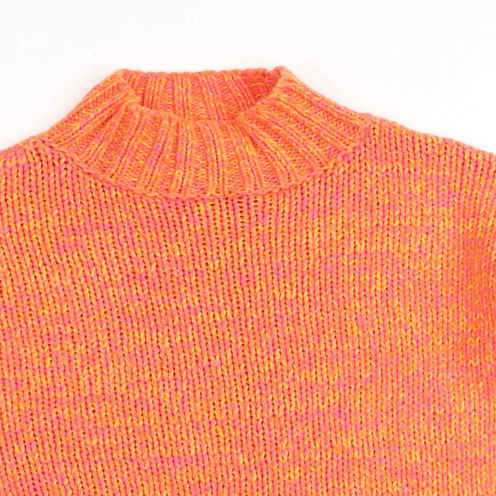 NEXT Womens Multicoloured High Neck Acrylic Pullover Jumper Size S