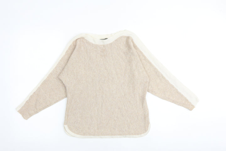 Oasis Womens Brown Round Neck Viscose Pullover Jumper Size XS