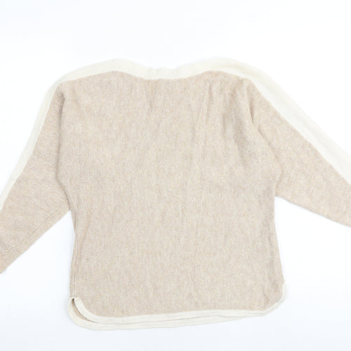 Oasis Womens Brown Round Neck Viscose Pullover Jumper Size XS
