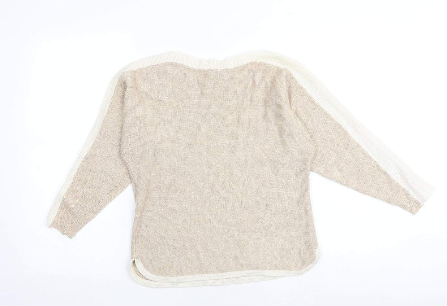Oasis Womens Brown Round Neck Viscose Pullover Jumper Size XS