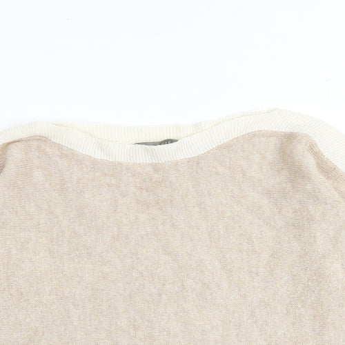Oasis Womens Brown Round Neck Viscose Pullover Jumper Size XS