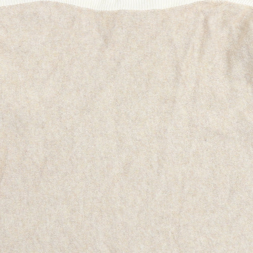 Oasis Womens Brown Round Neck Viscose Pullover Jumper Size XS