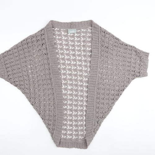 Wallis Womens Brown V-Neck Acrylic Cardigan Jumper Size S