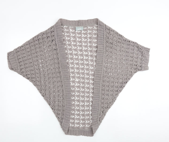 Wallis Womens Brown V-Neck Acrylic Cardigan Jumper Size S