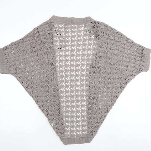 Wallis Womens Brown V-Neck Acrylic Cardigan Jumper Size S