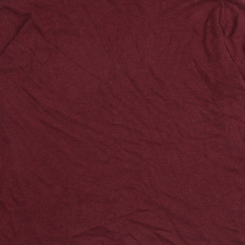 Lee Mens Red Round Neck Cotton Pullover Jumper Size L Long Sleeve