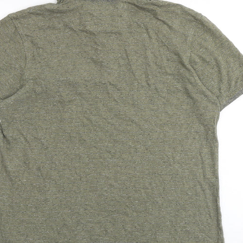 RJR.John Rocha Mens Green 100% Cotton Polo Size L Collared Button