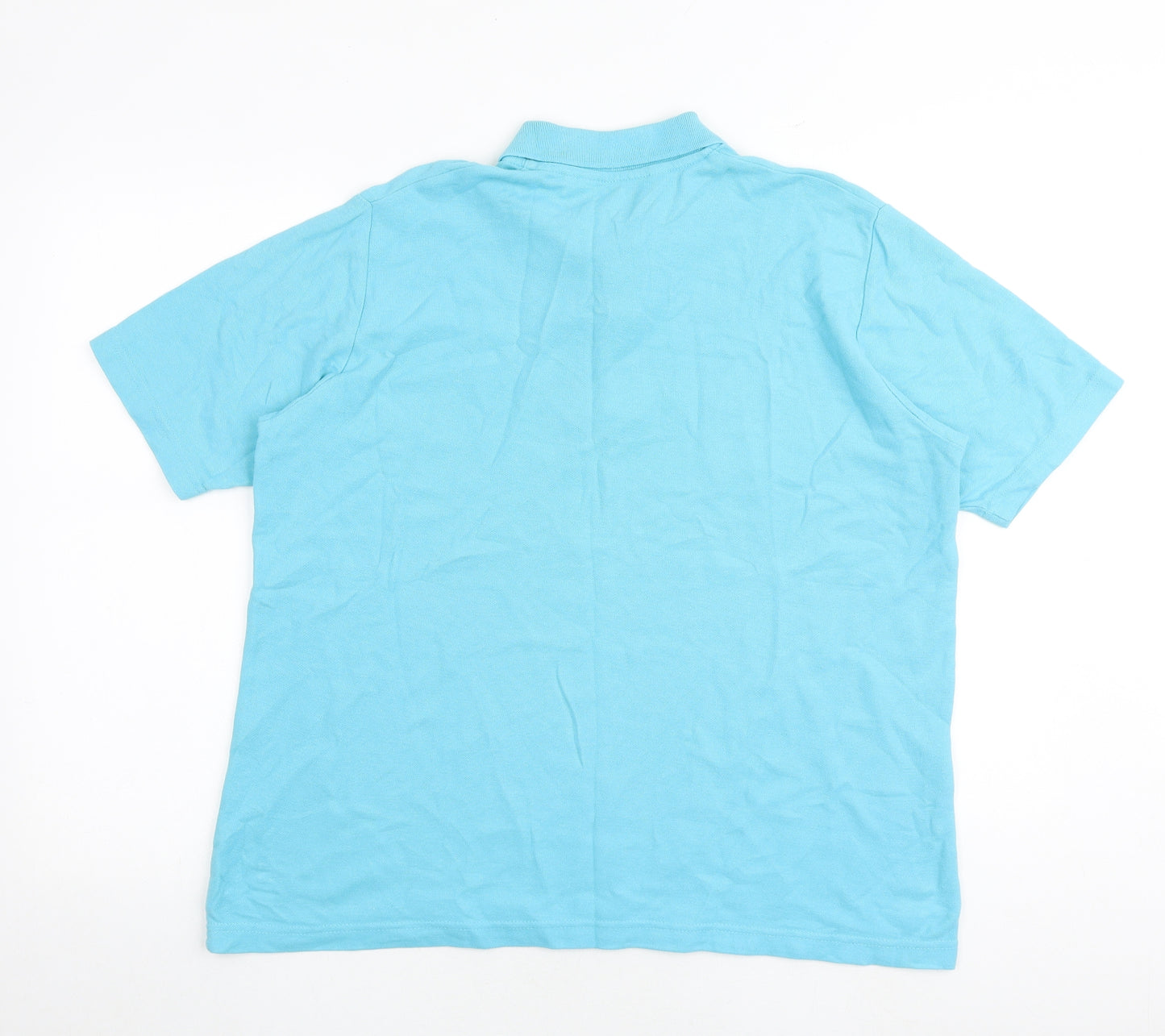 EWM Womens Blue 100% Cotton Basic Polo Size XL Collared - Size 22-24