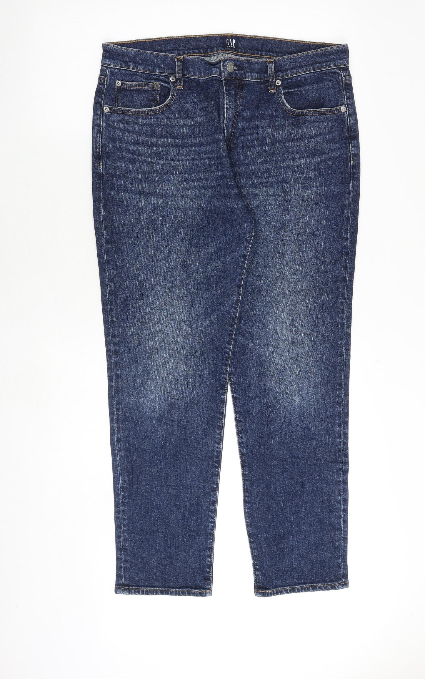 Gap Womens Blue Cotton Skinny Jeans Size 14 Regular Zip