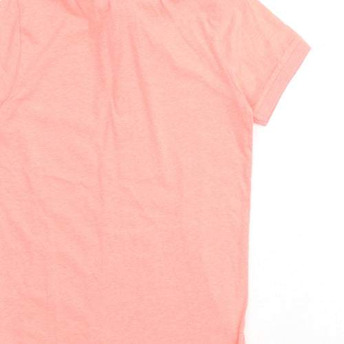 NEXT Boys Pink Polyester Basic Polo Size 9 Years Collared Button