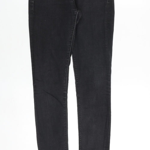H&M Womens Black Cotton Skinny Jeans Size 28 in L32 in Slim Zip