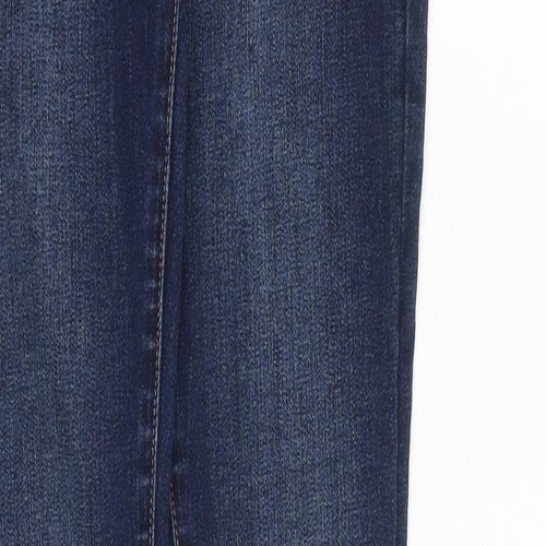 Superdry Womens Blue Cotton Jegging Jeans Size 25 in Slim Zip